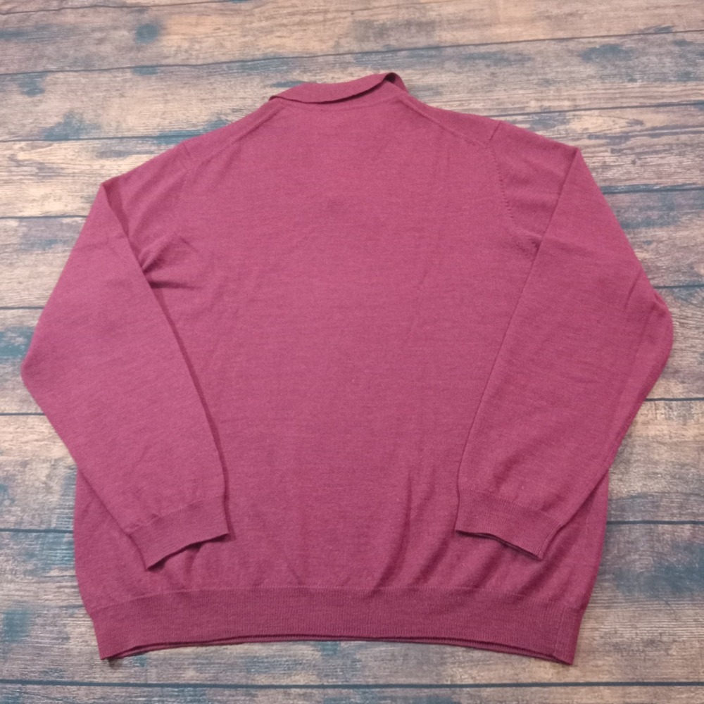 Brooks Brothers 100% Merino Wool Vintage Pullover Men's XL Maroon - Picture 2 of 7